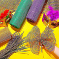 Miniatyrbillede 4 af 4: Kransmateriale 4 Ruller Mesh Bånd Metal Dekoration Mesh Bånd Dekoration Mesh Rulle 100 stk Krans