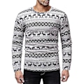 Miniatyrbild 5 av 5: Herrar Tryckta T-shirts Rund Hals Långärmad Slim Fit Pullover Toppar För Våren 2XL 2XL