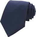 Sorprese herrslips i siden, enfärgad mörkblå slips med elegant ribbad textur, 8 cm bred för bröllop, affärer och formella tillfällen, present