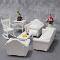 Pikkukuva 4 / 5: Nukkekoti Mini-Sova Malli Mini-Sova Mini-Sova Tyynyillä 1/12 Nukkekoti Valkoinen 13.5X7.2X6.4CM White 13.5X7.2X6.4CM