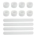 Pikkukuva 2 / 4: 12 kpl Mielenkiintoisia Silikonirannekkeita Lapsille Rannekkeita Juhlaan Valkoinen 21,5x2,2cm White 21.5x2.2cm