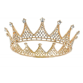 Miniatyrbilde 1 av 3: 1 stk Barokk Rund Krone Rhinestone Bryllup Krone Fest Hodeplagg Tiara For Brud (gull)