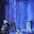 Miniatyrbillede 3 af 5: Køligt Hvidt Lysgardin Led Lysstreng Led Lysstreng Gardin, Vandafvisende Dekoration Til Jul, Fest Dekoration, Indendørs Belysning
