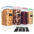Miniatyrbild 3 av 5: Kök matförvaringsburk 2,5L 4-delars set spannmålsförvaringslåda transparent PP förseglad vattentät förvaringsburk_xrzi Transparent-4pcs setup 2.5L