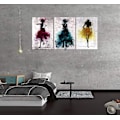 Miniatyrbillede 2 af 2: Pige Dansende Kunst Abstrakte Tryk Billede Kunst Sæt
