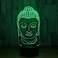 Miniatyrbild 3 av 5: 3D Buddha Staty LED-lampa Art Deco Lampa Ljus LED Dekoration Ljus Fjärrkontroll 7/16 Färger Byt USB-driven Barnpresent Födelsedag Julgåva