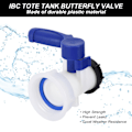 Miniatyrbild 2 av 5: Fjärilsventilsadapter för IBC-vattentank IBC-vattentanksventiltillbehör för trädgårdsbevattningstrumutmatningsomkopplare