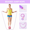 Miniatyrbillede 2 af 5: Blød Perlehoppetov, Tangle-Free Justerbar Segmenteret Fitness Hoppetov til Mænd, Kvinder, Børn og Studerende (Lilla 8,2 Pie