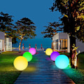 Miniatyrbilde 3 av 5: Poolleker 40cm LED Lysende Badeball Med 16 Farger Lys For Festleker Utendørsdekorasjoner_RY