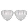 Pikkukuva 1 / 3: 2 kpl Käytännölliset Kakkuvuokamuotit Alumiiniseoskakkuvuokamuotit Juustovuokamuotit Hopea 10,2x10,2cm Silver 10.2x10.2cm