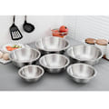 Miniatyrbillede 2 af 3: 6 stk. Rustfrit Stål Store Blandeskåle Multifunktionelle Hårdt Brugbare Skridsikre Suppeskåle Æg Blandingsmadbeholder (blandet Størrelse)Sølv 6 stk Silver 6 pcs