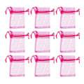 Miniatyrbilde 1 av 3: 100 stk Klart Organiseringsposer Mesh Sachet Pose Bryllup Organza Poser Perler Oppbevaringspose Dessert Emballasjepose Rosy7X5CM Rosy 7X5CM