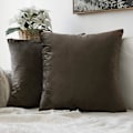 Miniatyrbild 2 av 5: Set med 2 Dekorativa Sammetskuddfodral Soffa Kuddfodral Super Mjukt Mjuk Dekoration Hem Vardagsrum Sovrum För Soffa 2 Stycken 30x30cm Amber Gul