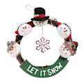 Miniatyrbillede 1 af 5: Julekrans Rattan Girland Snemand Elg Julemand Vedhæng Julepynt Julemand Christmas Snowman