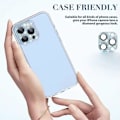 Pikkukuva 4 / 5: iPhone 14 Pro Max/14 Pro -kameran linssinsuojus karkaistua lasia metallikehyksellä ja strasseilla Multicolor Silver