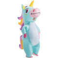 Miniatyrbild 4 av 5: /Ryi/ Inflatable Unicorn Costume - Uppblåsbar helkroppsdräkt med enhörning - Lyxig Halloween-dräkt - Vuxenstorlek (blå)
