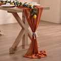 Miniatyrbild 5 av 5: Burgunder Chiffongardinstång för Alla hjärtans dag, 180*90cm Chiffongardinstång för bröllop - Orange färg