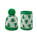 Miniatyrbilde 1 av 4: Strikket babylue, skjerfsett, vintervarm beanie for gutter og jenter, svart Black