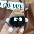 Miniatyrbild 2 av 5: Söt Plysch Nyckelring Mjuk Fluffig Boll Ullvävning Nyckelring för Kvinnor Bil Ryggsäck Handväska Tillbehör