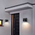 Miniatyrbillede 4 af 4: LED Vægskinne Vandafvisende/Udendørs IP65 Vandafvisende Moderne Enkel Sort Enkelt Hoved Spotlight (Varmt Hvidt)