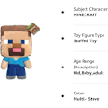 Pikkukuva 4 / 4: RY-Minecraft Steve -pehmolelukudde - Superpehmeä polyesterimikrokuitu, 40 cm (virallinen tuote)