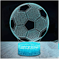 Miniatyrbillede 1 af 5: Fodbold 3D Lampe, LED Natlys Illusion Lamper 7 Farver Skiftende Berøringskontrol USB Optisk Skrivebordslampe, Sengelamper Til Børn Jul Fødselsdag
