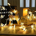 Miniatyrbillede 3 af 5: Snefnug-Lysstreng, 40 LED Batteridrevet Lysstreng, Dekoration Til Indendørs Belysning Udendørs, Soveværelser, Bryllup, Fødselsdag, Valentinsdag