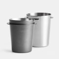 Miniatyrbillede 4 af 4: 2x Rustfrit Stål Dosering Kop Kaffe Sniffing Kop Pulver Feeder Kompatibel Med 58mm Espresso Maskine Sølv