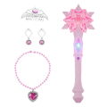 Miniatyrbillede 1 af 2: 1 stk Pige Fairy Stick Lysende Tryllestav Multifunktionelle Blinkende Pinde Legetøj Rosa 32X11X3cm Pink 32X11X3cm