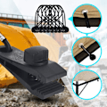 Miniatyrbillede 5 af 5: 10 Pak Tarp Klips Udendørs Tarp Holder Med Webbing Spændebånd + D-formet Karabinhage Til Tarp, Markiser, Camping, Campingvogn, Bilbetræk