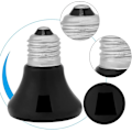 Miniatyrbillede 2 af 5: Turtle Heat Bulb 50-100w Keramisk Varmepære Infrarød Lamper Varmelampe Til Reptiler Og Padder (50w)