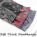 Miniatyrbillede 5 af 5: Hårbøjle Bandana Hår Tørklæde Elastisk Bandana Tyk Bandana Strækstof Hårbøjle Tykke Mode Hår Accessories Til Kvinder