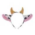 Miniatyrbillede 3 af 3: 2 stk. Fyldte Dyr Ko Print Cowboy Hat Kvæg Pandebånd Ko Ører Ko KostumeM M