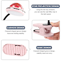 Miniatyrbillede 3 af 5: USB Genopladelig LED Klemmelampe Læselampe Med Stjerneprojektion, Stjerne Klip Natlys, Projektorlys, 360 Gåsehalssenglampe Berøringsdæmpning Pink Pink