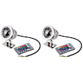 Miniatyrbillede 1 af 3: 10w RGB LED Lys Pool Dam Spotlight Under Vand + Fjernbetjening, Sort