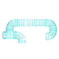 Pikkukuva 2 / 3: 1 Set Hamsterin häkkiputki Muovi Hamsterin putki Rotan häkin labyrintti liitin Rotan häkin ulkoputki Vihreä 12X5 Green 12X5.5X5.5CM