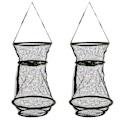 Miniatyrbillede 2 af 4: 3 stk Foldbar Agnskast Garnfiskenet Bærbar Fiskeri Landing Net Reje Bur 2stk 25X25CM 2pcs 25X25CM