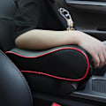 Miniatyrbillede 3 af 5: Bil Armlæn Pude, Bil Armlæn Pude, Auto Center Console Armlæn Pude med Telefonholder Opbevaringspose Universal Pasform Sort