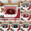 Miniatyrbillede 2 af 5: Jule 3D Illusion Dørmatte Antislip Gulvmatte Sengsideområde Tæpper Til Soveværelse Stue Børn 120X160cm Rød Stjålet Grinch Red Stolen Grinch 120X160cm