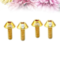 Miniatyrbild 3 av 3: 4 st Banjo Bolt Cykelbroms Aluminiumlegeringsskruv Skivbromsöverdrag Skivbromsar Guld Golden
