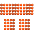 Miniatyrbillede 4 af 4: 120 stk. Sjove Basketball Legetøj Slidstærkt Børne Basketbolde Interaktive Børnelegetøj 120 stk 4X4 120 pcs 4X4CM