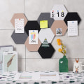 Miniatyrbillede 4 af 5: P10stk Selvklæbende Filttavle Flise Hexagon Opslagstavle Til Vægge, Filt Kork Opslagstavle Til Billeder Fotos Notater Med Push PinsFarve a Color a
