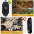 Miniatyrbillede 3 af 5: Skildpadde Varmelampe Klemmelampe, Justerbar Reptil Lampe Og 2 Solbadspletter Uva Uvb 25w 50w Pærer Og Lang Base 360 Rotationssæt Til Firben/slanger/kamæleon
