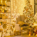 Miniatyrbilde 4 av 5: 100 LED Innendørs Lyslenke Varmt Hvit, Klar Ledning Julelys Utendørs Vanntett, Blinkende Fe Lyslenke Plugg Inn For Soverom Bryllup