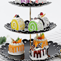 Miniatyrbillede 4 af 4: Kagefad Stand Hjemmefest Dessert Opbevaringsstativ Frugt