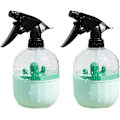 Miniatyrbild 1 av 5: Paket med tomma plastsprayflaskor 500ml Återanvändbara sprayflaskor med justerbart spraymunstycke för växter blommor Grön