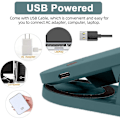 Miniatyrbillede 4 af 5: USB Genopladelig LED Klemmelampe Læselampe Med Stjerneprojektion, Stjerne Klip Natlys, Projektorlys, 360 Gåsehalssenglampe Berøringsdæmpning Grøn Green
