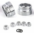 Miniatyrbild 4 av 4: 2-pack Massiv Metall Kranadapter för Köksblandare (M24 till M22)