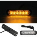 Miniatyrbilde 2 av 5: Nødblinklys, 8 stk 6 LED Amber Blinkende Lys, 12/24v Farevarsel Beacon Lamper For Bil