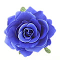 Miniatyrbild 1 av 2: 2-i-1 Konstgjord Stor Rosblomma Hårsnodd Hårclips Blomma Brosch för Kvinnor Fest (Himmelsblå) Blå Blue